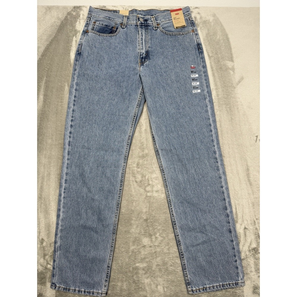 Levis 550 Jeans Mens‎ 34x34 Medium Wash Relaxed Western Denim Straight Leg NWT